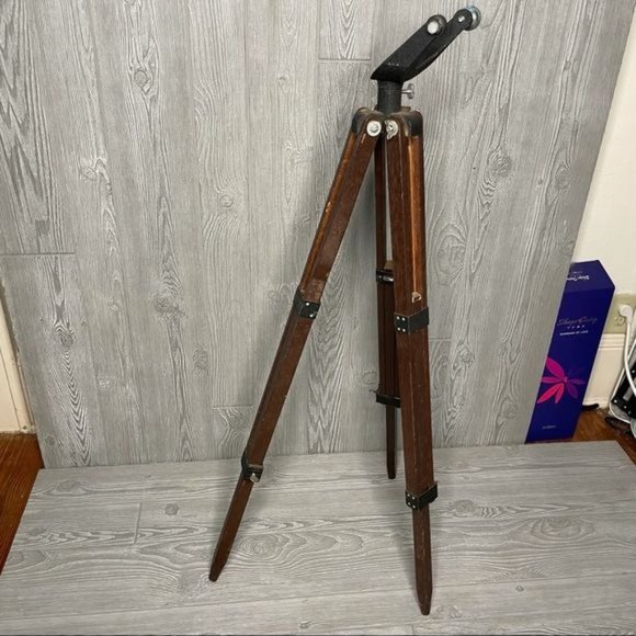Vintage wooden metal telescope stand decoration diy project adjustable - Picture 7 of 7